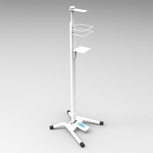 ナカバヤシ 足踏み消毒ポンプスタンド／ホワイト FPS-101W 1台