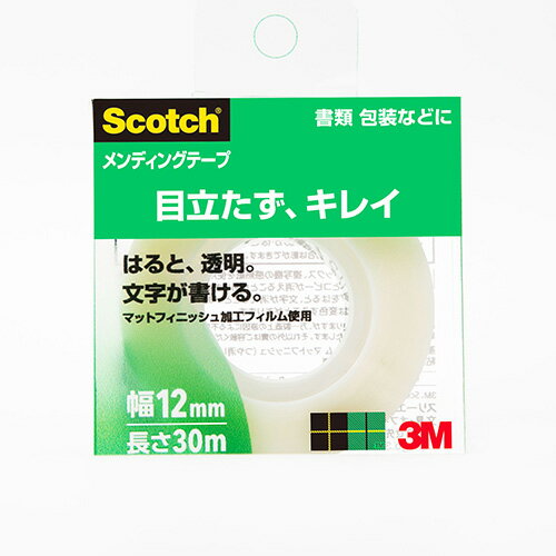 寸法：幅12mm×長30m 巻芯径：25mm テープ厚：0.058mm 材質：基材＝アセテートフィルム、粘着剤＝アクリル系 クリアケース入●仕様・寸法・デザインについては予告なく変更されることがあります。 ●画像はイメージです。代表画像を使用することがあります。 ●ご返品、交換、発注後のキャンセルはできません。