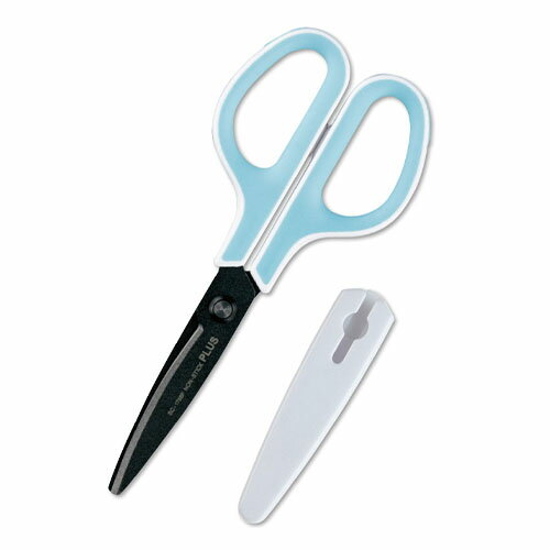 プラス はさみ フィットカットカーブ ホワイト/ブルー SC-175SF 34516