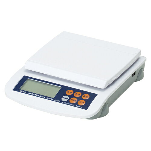 外寸：幅193×奥245×高54mm 重量：750g（電池含まず） 秤量：3kg 目盛：1g単位 受皿寸法：縦155×横171mm 電源：ACアダプタ、又は単4形乾電池4本（別売） ACアダプタ付●仕様・寸法・デザインについては予告なく変更されることがあります。 ●画像はイメージです。代表画像を使用することがあります。 ●ご返品、交換、発注後のキャンセルはできません。