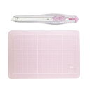 エヌティー NTカッターミニカッティングマットセット SET-AM350P-P クリアピンク