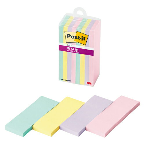 スリーエム ポストイット 強粘着 ふせん マルチカラー 500SS-MC-5N 1P．