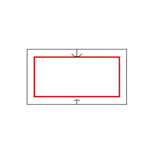 サトー ハンドラベラーラベル 弱粘共通－4赤枠1P．