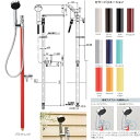 【クーポン有】【SENSUI 泉水 センスイ 宝泉製作所 ヌーディS(蛇口付き) A1404-A00 壁付け ガーデンシャワー】壁取付 水栓柱 外用シャワー アウトドアシャワー 屋外シャワー サーファーシャワー 庭シャワー 送料無料(沖縄・離島送料別途)