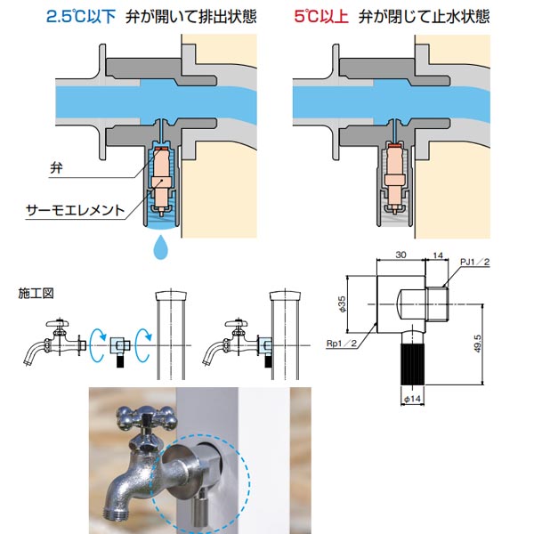オンリーワンクラブ 不凍水栓 凍結防止ソケット13 GM3-F-TKB13