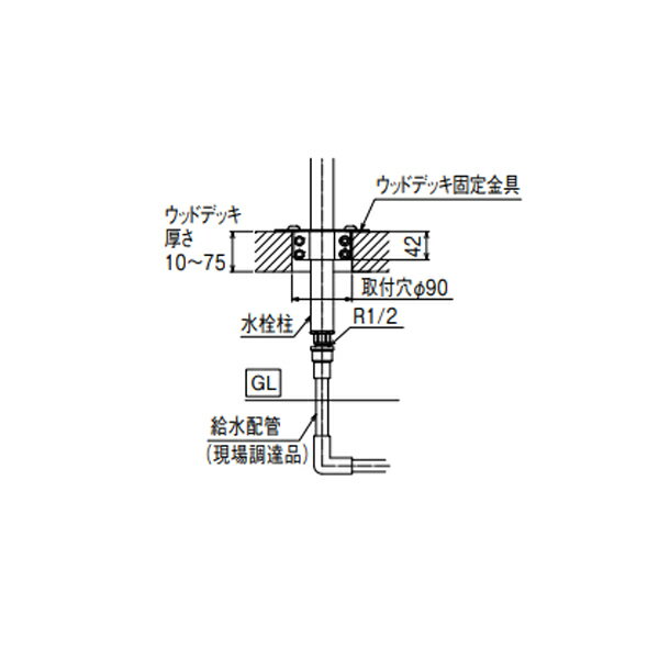 オンリーワンクラブ ジラーレオプション ウッドデッキ固定金具○34用 TK3-WD34