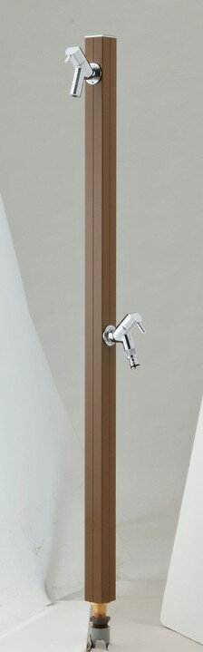 オンリーワンクラブ アクアルージュW 水栓柱 補助蛇口付 ブラウン TK3-SKWBR