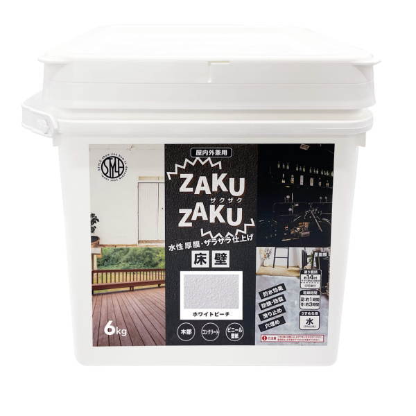 楽天イーヅカニッペ 屋内外対応 水性塗料 STYLE ZAKUZAKU 6kg