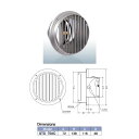 西邦工業 ベントキャップ 外壁用アルミ製換気口 厚型 縦ガラリ 防火ダンパー付 低圧損 STD-AC STD75AC