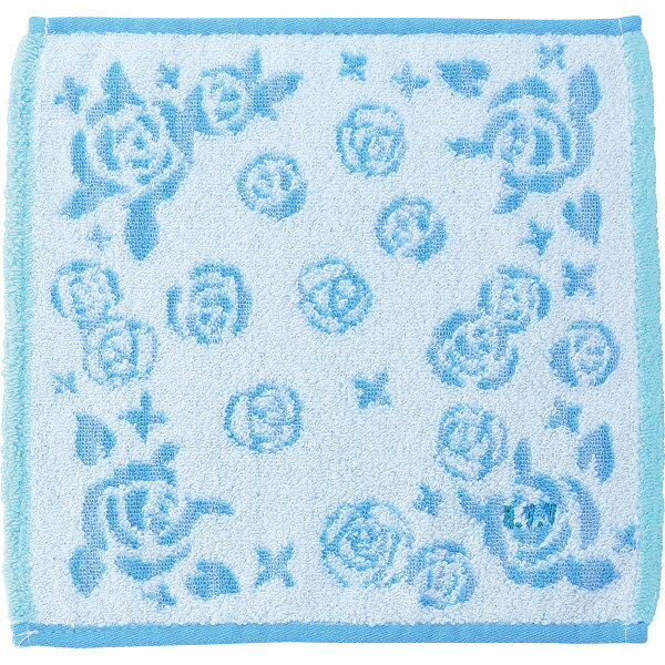 アーヴェーヴェー 婦人タオルハンカチ 薔薇ブルー AVT-06 BL