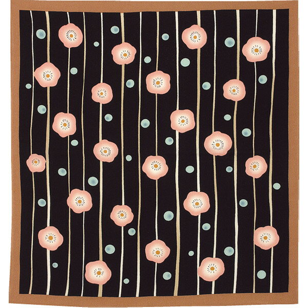 ちりめん風呂敷 梅黒 40609502