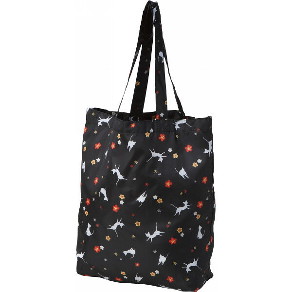 くろちく 和柄エコバッグ（小） 白猫