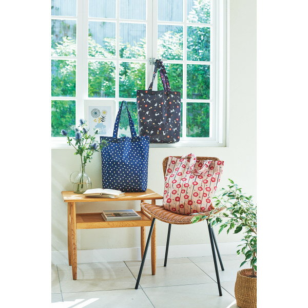 くろちく 和柄エコバッグ(小) 花筐梅