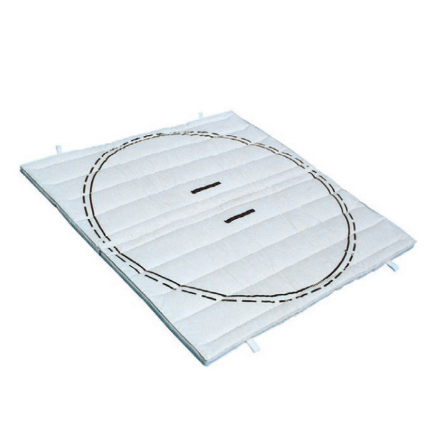 ゼット体育器具 土俵マット 連結式 9号帆布 幅240×長240cm 厚5cm ZM8016