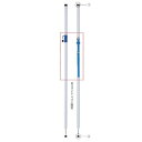 ダンノ バドミントン支柱DXΦ40 Φ40mm×厚み3mm×高さ155cm 1対 D-1656
