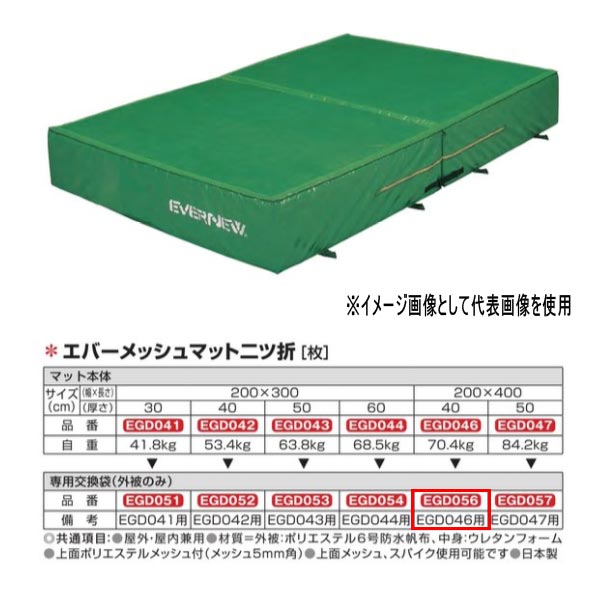 エバニュー エバーメッシュマット二ツ折 EGD046用専用交換袋(外被のみ) EGD056