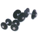 ニシスポーツ セットダンベル グリップ回転式 ラバーコーティングプレートタイプ 25.0kg×2個 T2478