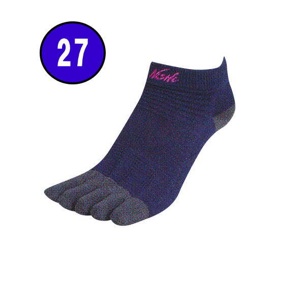 ニシスポーツ アスリート5フィンガー レーシングソックス 靴下 N22-007 ネイビー×チャコール（0577） 27（27～29cm）