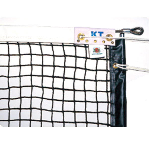 寺西喜商店 全天候式 無結節 硬式 テニスネット サイドポール挿入式 ブラック KT-223