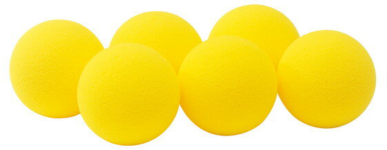 ソフトタイプボール用品 やわらかく、通常のボールより球速が遅いので、ラケットを利用したネット型ゲームの導入時におすすめです。 つぶしても元の形状に戻ります。 素材：ポリウレタン 6ヶ1組 重さ：約10g/ヶ サイズ：直径約7cm 原産国：台湾