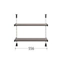 タクボ TIDY 木目調ラック つっぱりタイプ 幅55cm MTP2-55