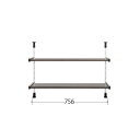 タクボ TIDY 木目調ラック つっぱりタイプ 幅75cm MTP2-75