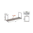 タクボ パイプ棚Aタイプ1段 ネジ止めタイプ 幅120cm PA1-120