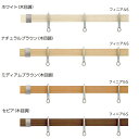 タチカワブラインド 装飾カーテンレール アルバーノ シングル正面付けセット 3.1m フィニアルS