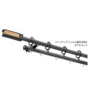 タチカワ カーテンレール ガレア+ファンティアフィルα静音 ダブル 正面付けセット ラスティブラック 3.1m フィニアルL 302575