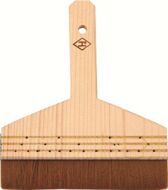 広島 茶 ナイロン付け廻し 切継 糊刷毛 江戸型 5寸 520-51