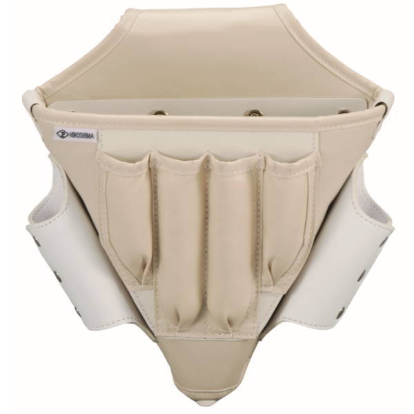 広島 プロユース EVA地ベラ腰袋 アイボリー 幅260×高さ280mm 775-72