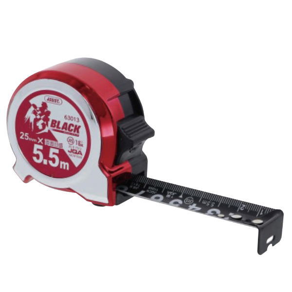 侍ブラックコンパクトコンベ 5.5m 幅25mm 赤 63-4157