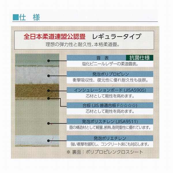 KLASS 極東産機 柔道畳 勝 レギュラー(全日本柔道連盟公認畳)タイプ ヘリ無し 三六間 TB11030 2