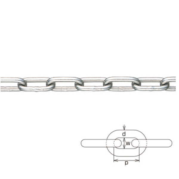 水本機械 ステンレス レギュラーチェーン SUS304 線径25mm 25-A 1m長価格