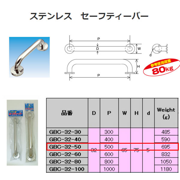 ���ܵ��� ���ƥ�쥹 SUS304 �����եƥ����С� GBC-32-50
