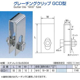 水本機械 グレーチングクリップ GCD型 GCD-1 NO.1148