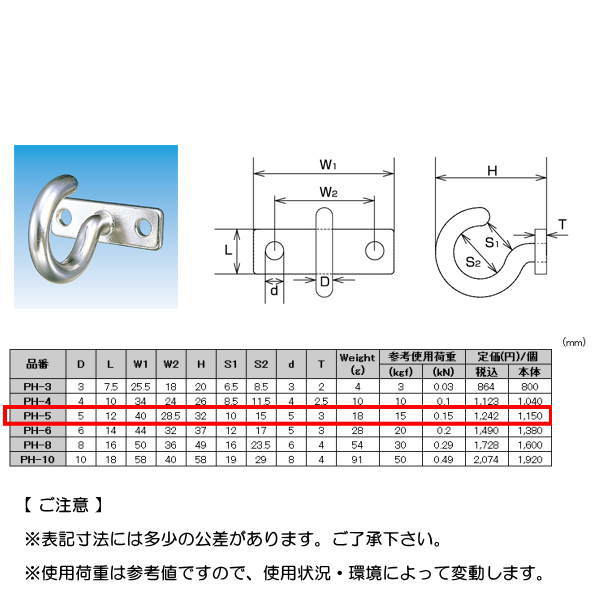 Rakuten - 水本機械 プレートフック ステンレス金具 PH-5 NO.149