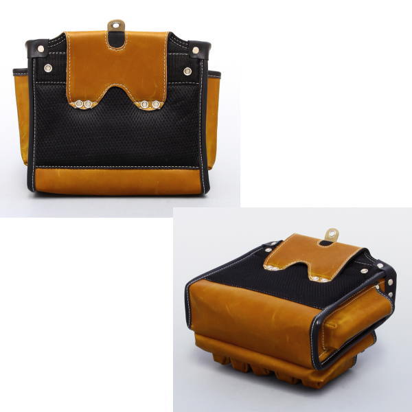 KLASS 極東産機 本革腰袋 ダメージブラウン ワイド 11-8175 3