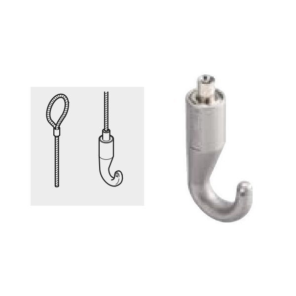 トーソー ピクチャーレール W-1 部品 ハンガー15 1.0m マットシルバー 947044