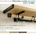 トーソー 装飾カーテンレール ヴィンクスシェルフ ブラケットスルーシングル (受注生産品) Aキャップ 製品幅 2.11〜3.10m