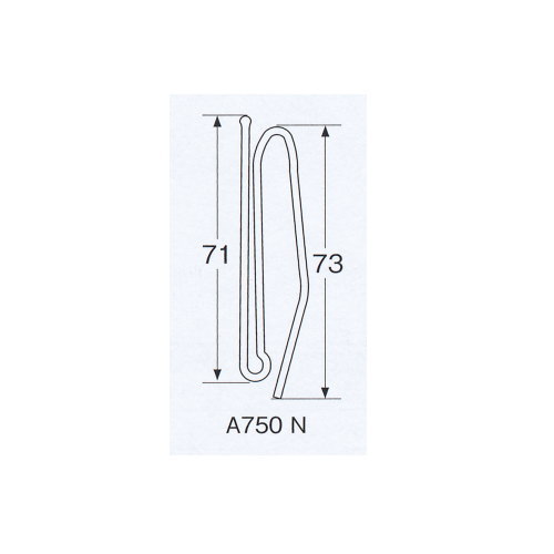 トーソー ストロングフック スチール A-750N 75mm芯地用Aタイプ 300個入 673721