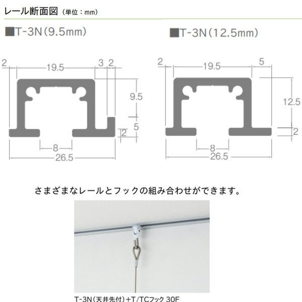 トーソー ピクチャーレール T-3N 先付用 ナチュラル 4.00m