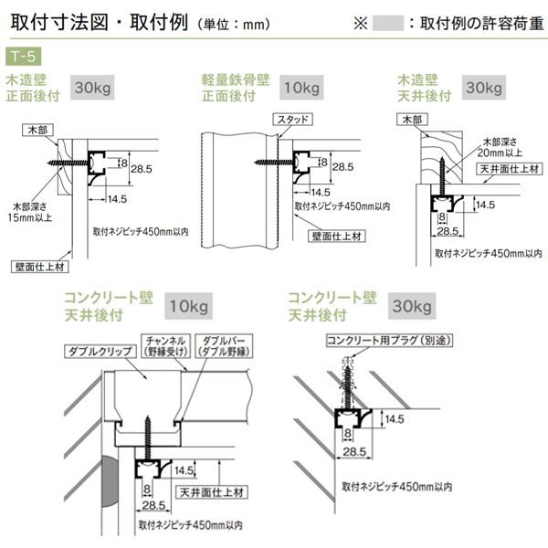 トーソー ピクチャーレール T-5 後付用 ネジ穴あり ナチュラル 別製作レール オーダーサイズ 1mあたりの価格