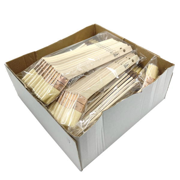 好川産業 白毛 無印 目地刷毛(筋違) 8号 100本 116357