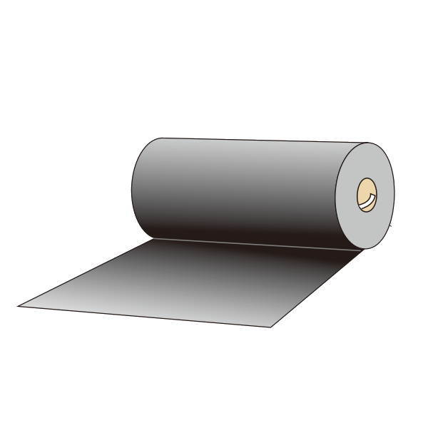 日東化工 天然ゴムシート NB603 10mm厚 1m幅×10m長 フラット 160kg 黒色