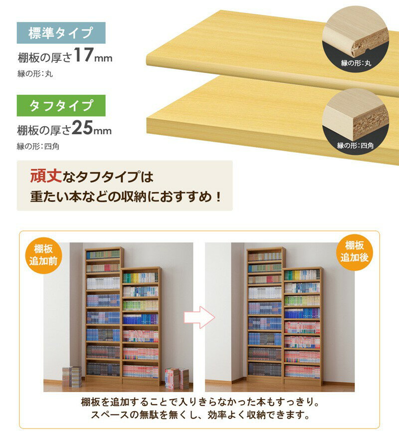 【先着限定クーポンで最大10％OFF】 日本製 送料無料 エースラック オーダーメイド 追加棚板 (棚板 標準タイプ／奥行40cm ミディアムディープタイプ／幅25〜29cmオーダー)オプション 追加棚 棚板 オーダー ラック 本棚 書棚 オープンラック 収納 木製 大洋 works