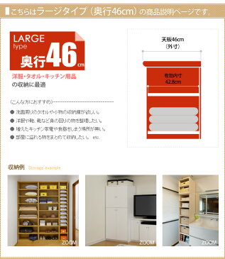 日本製 送料無料 エースラック オーダーメイド (棚板 標準タイプ／奥行46cm ラージタイプ／幅25〜29cmオーダー／高さ60cm)オーダー ラック 本棚 書棚 オープンラック フリーラック 多目的ラック コミック 収納 木製 奥深 大洋 works