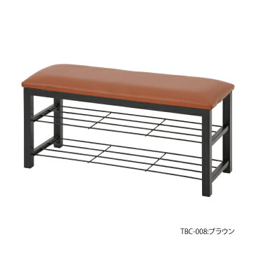 あずま工芸 Entrance Bench エントランスベンチ TBC-001 TBC-008 ブラウン ホワイト 棚付き ベンチ 玄関 椅子 収納 靴 合成皮革 スリッパ収納 チェア 幅80cm 800 家具 長椅子 腰掛け ラック