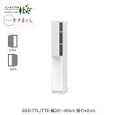 【受注生産】フジイ ブックすきまくん BSD-TTL/TTR 幅30~40cm 奥行42cm 高さ180.2cm ハイタイプ 上下扉 右開 左開 本棚 サイズオーダー 選べるカラー 日本製 隙間収納 スリム シンプル 完成品 送料無料