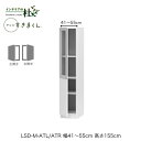 【受注生産】フジイ テレビすきまくん LSD-M-ATL/ATR 幅41〜55cm 奥行42.2cm 高さ155cm(テレビボード高さ70cm) ポリカ扉 片開きキャビネット サイズオーダー 選べるカラー 日本製 隙間収納 リビング 完成品 送料無料(3)